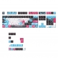 Red Blue Graffiti 104+22 PBT Dye-subbed Keycaps Set Cherry Profile for MX Switches Mechanical Gaming Keyboard
